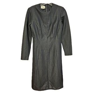 Vintage Puritan...Forever Young  Black Crew Neck Dress Metal Back Zip